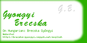 gyongyi brecska business card