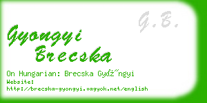gyongyi brecska business card